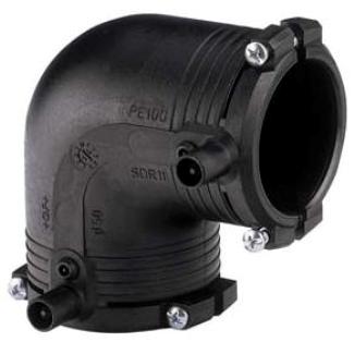 Joelho 90 Eletrofusão PE100 SDR11 com Fixador de 20 a 63