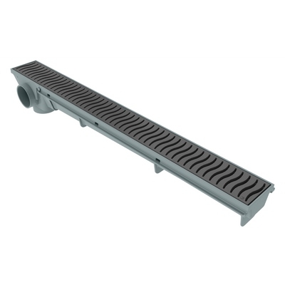 Ralo Linear 50 cm Grelha Cinza